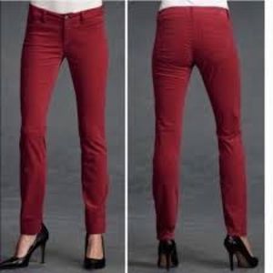 CAbi Style #160 Crimson Corduroy Skinny Pants Size 6
